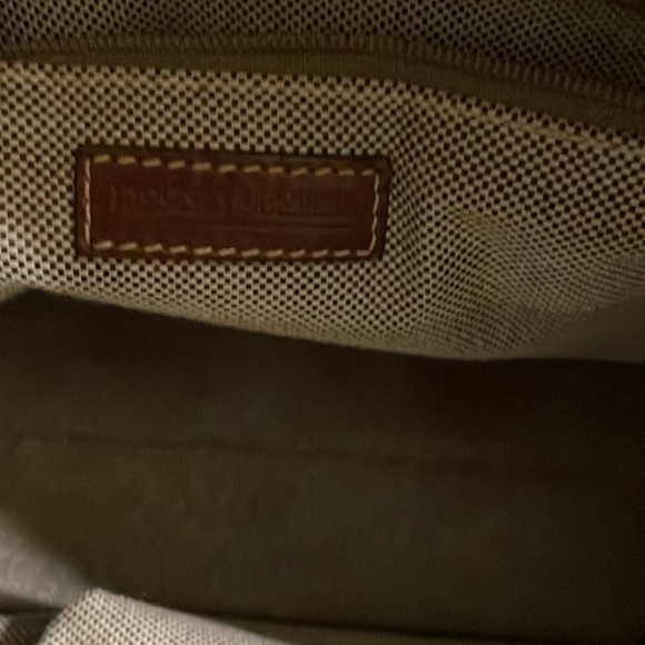Dooney & Bourke double pocket tote. Good pre-owned condition. See photos. - Picture 4 of 6